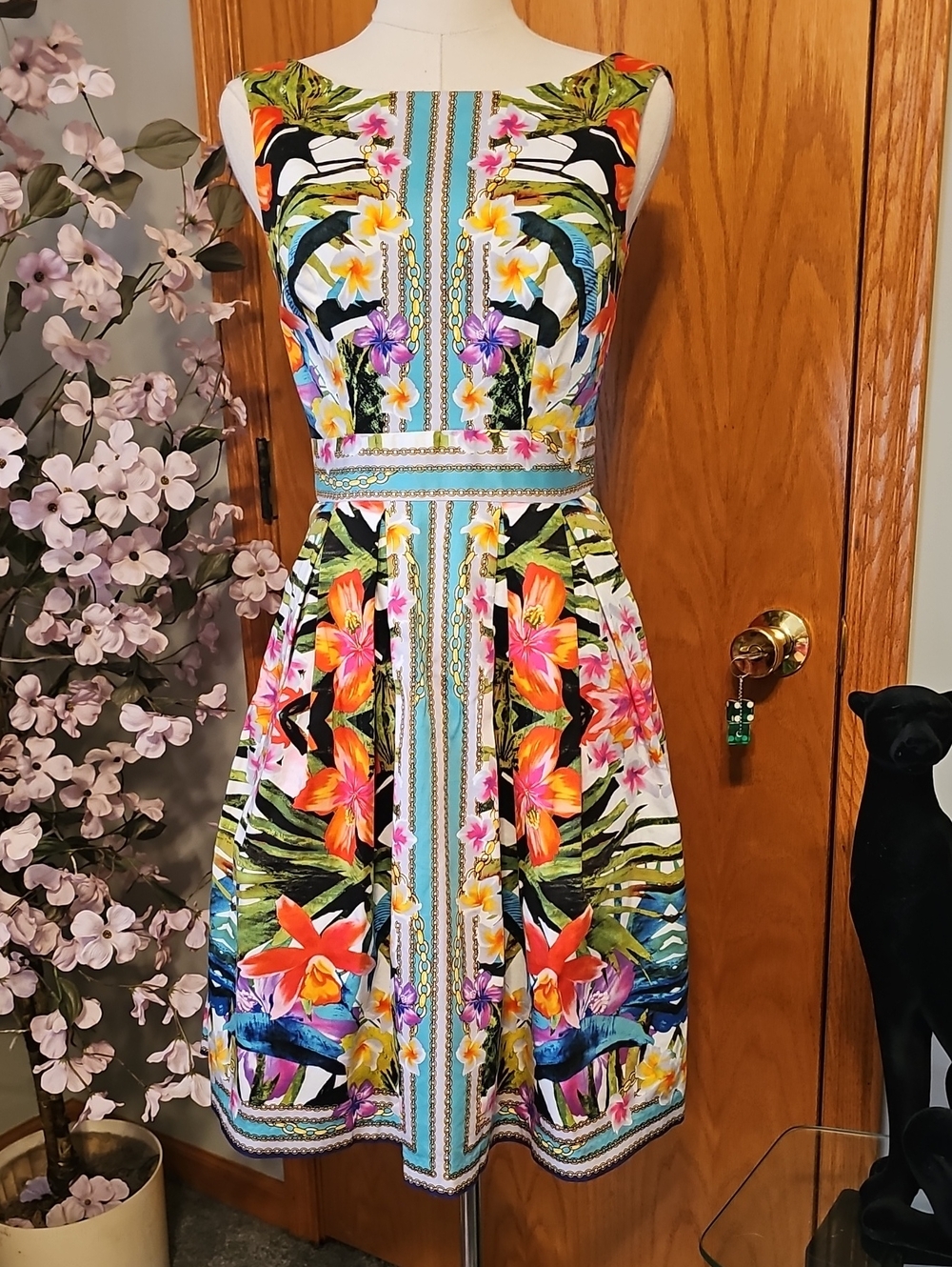 Anthropologie X Maggie London Tropical Dress